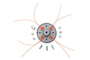 lot 18141 image: Terre 4-Way String Trimmer Head Replacement, .05 to .095 Inch Line