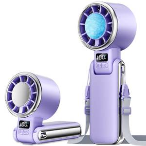 lot 18153 image: SHEWIND Portable Handheld Fan with Cooling Plate 5 Speed Rechargeable