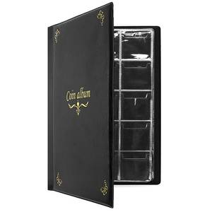 lot 18174 image: CenterZ Coin Album 150 Pockets Penny Collecting Book Black