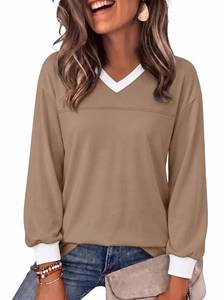 lot 18194 image: Dokotoo Womens Oversized Long Sleeve Tee Khaki Size M