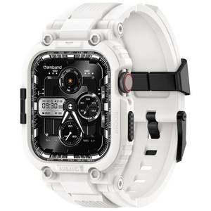 lot 18221 image: amBand Rugged Case with TPU Strap for Apple Watch 45mm Series 987 White