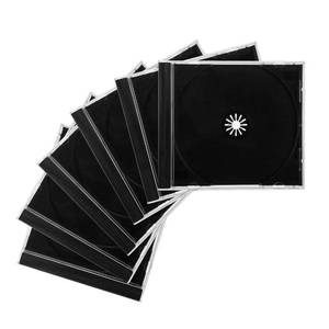 lot 18226 image: Suvnie 6 Pack Single Clear CD Jewel Case 0.4 in Slim CD Storage Box Black Tray