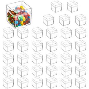lot 18246 image: Okllen 36 Pack Clear Acrylic Boxes with Lid 2 x 2 x 2 Inch