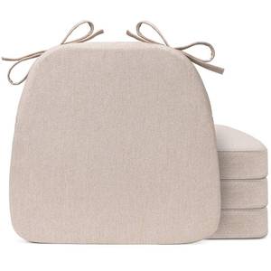 lot 19961 image: Sunsleek D-Shaped Dining Chair Seat Cushions 17 x 16 Inch