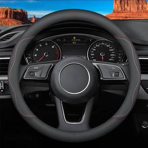 lot 19965 image: Deer Route Steering Wheel Cover Premium Leather Custom-Fit for Hyundai A-Style