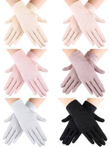 lot 20420 image: SATINIOR Women Summer UV Protection Touchscreen Gloves 6 Pairs Pastel