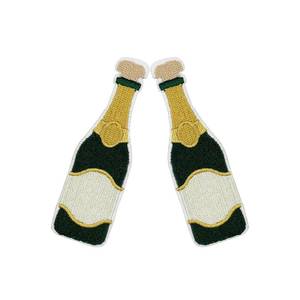 lot 20421 image: ReelFun 3 Bubbly Bottle Drink Embroidered Iron On Patches