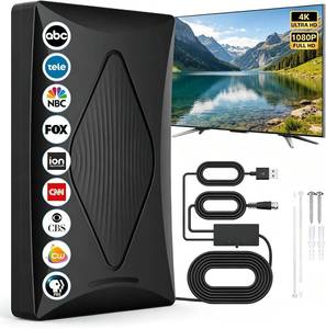 lot 20438 image: TV Antenna IndoorOutdoor Digital HDTV with Amplifier Signal Booster