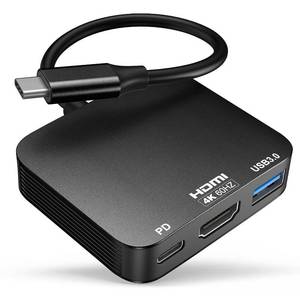 lot 20439 image: Vilcome USB-C to HDMI Adapter 4K60Hz 3-in-1 Hub with USB 3.0 and 100W PD