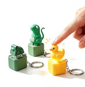 lot 20445 image: ROVLET Fidget Keychain Clicker Toy 3-Piece Duck Frog Lizard USB Rechargeable