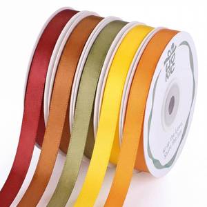 lot 20467 image: Woric Double Faced Fall Satin Ribbon 38 Inch x 5 Rolls 50 Yards