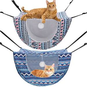 lot 20490 image: Unittype Cat Cage Hammock Hanging Pet Bed 2 Pack 2 Styles