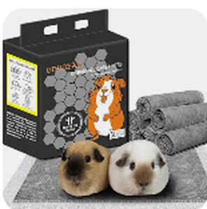 lot 1270 image: Ginidear Disposable Cage Liners 50 Pack 18in x 24in Odor Control Charcoal - Stock image may not match actual product image