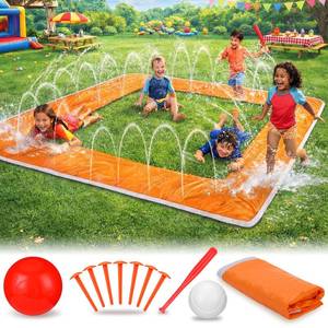 lot 1295 image: Jenaai Baseball Water Slide Set 13 Ft