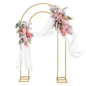 lot 1309 image: Harfirbe Backdrop Stand Gold Metal Double Arch 7.2Ft X 4.4Ft