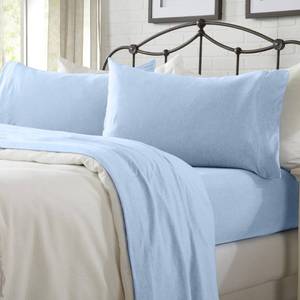 lot 1330 image: Great Bay Home Full Jersey Knit Sheet Set Sky Blue Cotton Blend