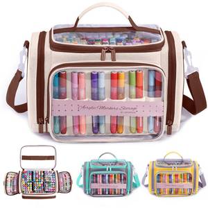 lot 1364 image: APOFFICE Marker Storage Organizer Case 180-300 Markers, 6 Compartment Dividers