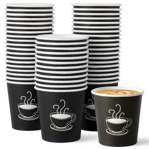 lot 1370 image: TV TOPVALUE Paper Cups 4 oz Espresso 600 Count Black