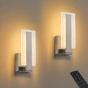 lot 1378 image: KARTOOSH Battery Operated Peel and Stick Wall Sconce Set of Two