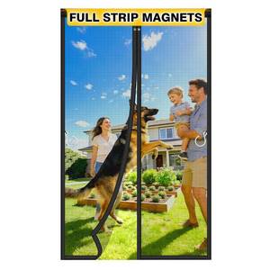 lot 1398 image: HOFUDON Magnetic Screen Door Mesh Full Strip Magnets 32 x 80 Inch Black