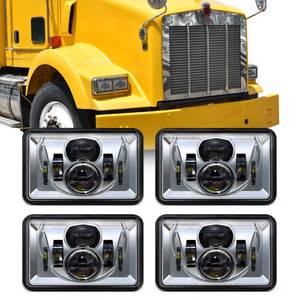 lot 1404 image: XPCTD 4x6 Inch LED Headlights 4 Pcs 60W Rectangular H4651 H4652 H4656 H6545  Retail $137.99
