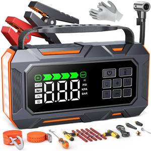 lot 1407 image: TREKURE Car Battery Jump Starter with Air Compressor 8000A 160PSI TK20  Retail $119.99
