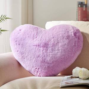 lot 2307 image: YRXRUS Purple Heart Pillow 14 x 17 Inch Faux Rabbit Fur