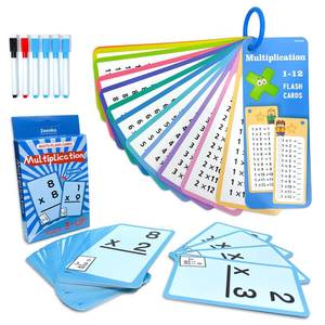 lot 2324 image: Limque Multiplication Flash Cards 1-12 with Dry Erase Pens, 51 Pcs