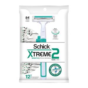 lot 2325 image: Schick Slim Twin ST2 Disposable Razors, Sensitive Skin, 12 Count