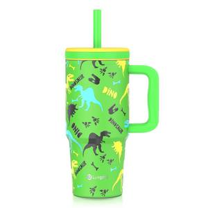 lot 2344 image: Luxgola Kids Stainless Steel Water Bottle 24 Oz With Silicone Straw Lid