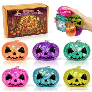 lot 2361 image: Pinkiwine Halloween Pumpkin Squishy Stress Balls 6 Pack