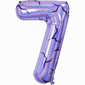 lot 2365 image: Froova 40 Inch Purple K-Pop Number 7 Foil Balloon