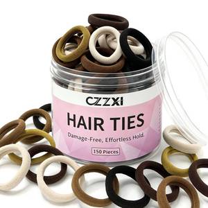 lot 2368 image: CZZXI 150 Ct Hair Ties No Damage for Fine Hair 1.6x0.31in Multicolor