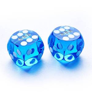 lot 2373 image: Bescon Precision Dice 58 Round Corner Gem Blue 2-Piece Set