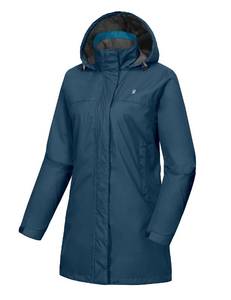 lot 2389 image: Little Donkey Andy Womens Long Hooded Waterproof Rain Jacket Mosaic Blue M