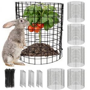lot 2447 image: Plant Protector Cages 12 Inch Wire Mesh 5 Pack