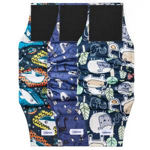 lot 2449 image: VUNCESSIN Reusable Washable Male Dog Belly Bands Medium Pack of 3
