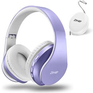 lot 2487 image: ZIHNIC Bluetooth Over-Ear Headphones Wireless Foldable Stereo Purple