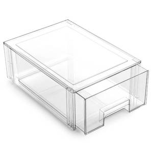 lot 7787 image: BINO Clear Stackable Storage Drawers Large