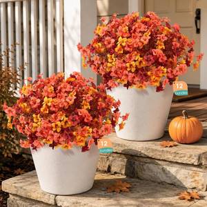 lot 7816 image: PABREY Artificial Fall Petunia Flowers 24 Pcs 14 Inch UV Resistant Mixed Colors