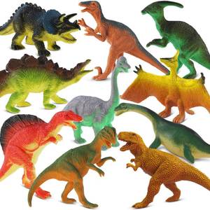 lot 7830 image: Zippytots Dinosaur Figure Toy Set 10 Pcs Plastic Dinosaurs