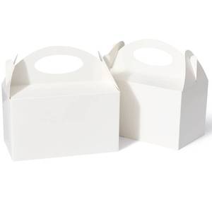 lot 7837 image: Happyhiram Small Gable Party Favor Boxes 50 Pack White With Handles