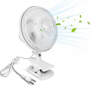 lot 7838 image: KOCASO Oscillating Clip-On Fan 8.66-Inch 2-Speed Clamp Table Fan