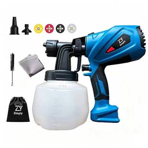 lot 7847 image: Zimpty Electric Paint Sprayer 550W HVLP 40.6 fl oz Tank with 4 Nozzles