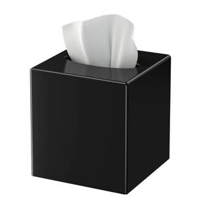 lot 7850 image: LMHOME Square Plastic Tissue Box Cover Holder Black 5.3 x 5.3 x 5.5 Inch