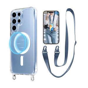 lot 8132 image: Clear MagSafe Crossbody Case with Lanyard for Samsung Galaxy S26 Ultra