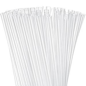 lot 8138 image: Honeydak Clear Reusable Plastic Drinking Straws 9 Inch 60 Pack