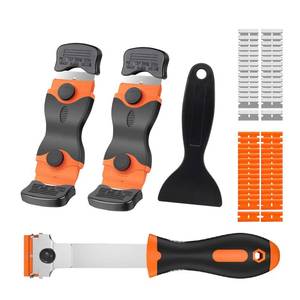 lot 8148 image: Razor Blade Scraper Set 4 Pack with 60 Replacement Blades