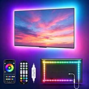 lot 8176 image: MATICOD LED TV Backlight RGB Strip Lights 13.1ft USB Bluetooth for 45-60in TV