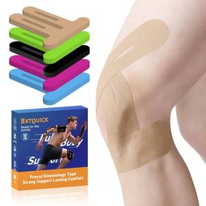 lot 8194 image: KTQUICK Kinesiology Tape Precut Knee Support 12 Pieces